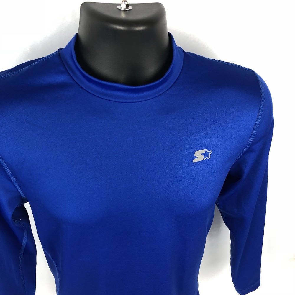Vintage Starter Small Men's Shirt Athletic Fitness Workout Running Stretch Blue
